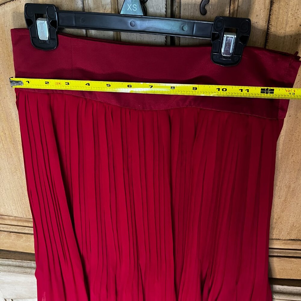H&M Red A-Line Pleated Cocktail Skirt - Picture 4 of 5